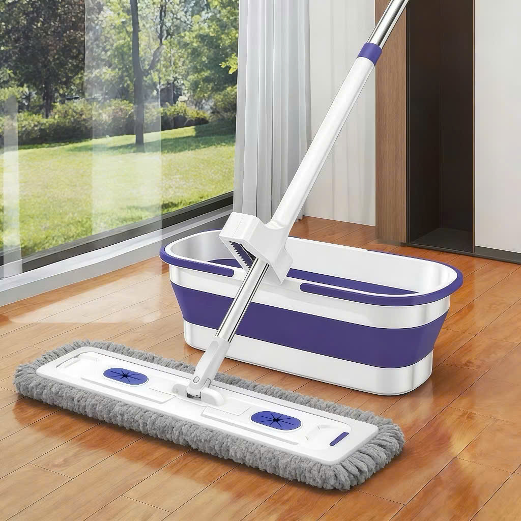 Chậu Gấp Gọn Có Bánh Xe Bông Lau San Hô (2 Miếng)